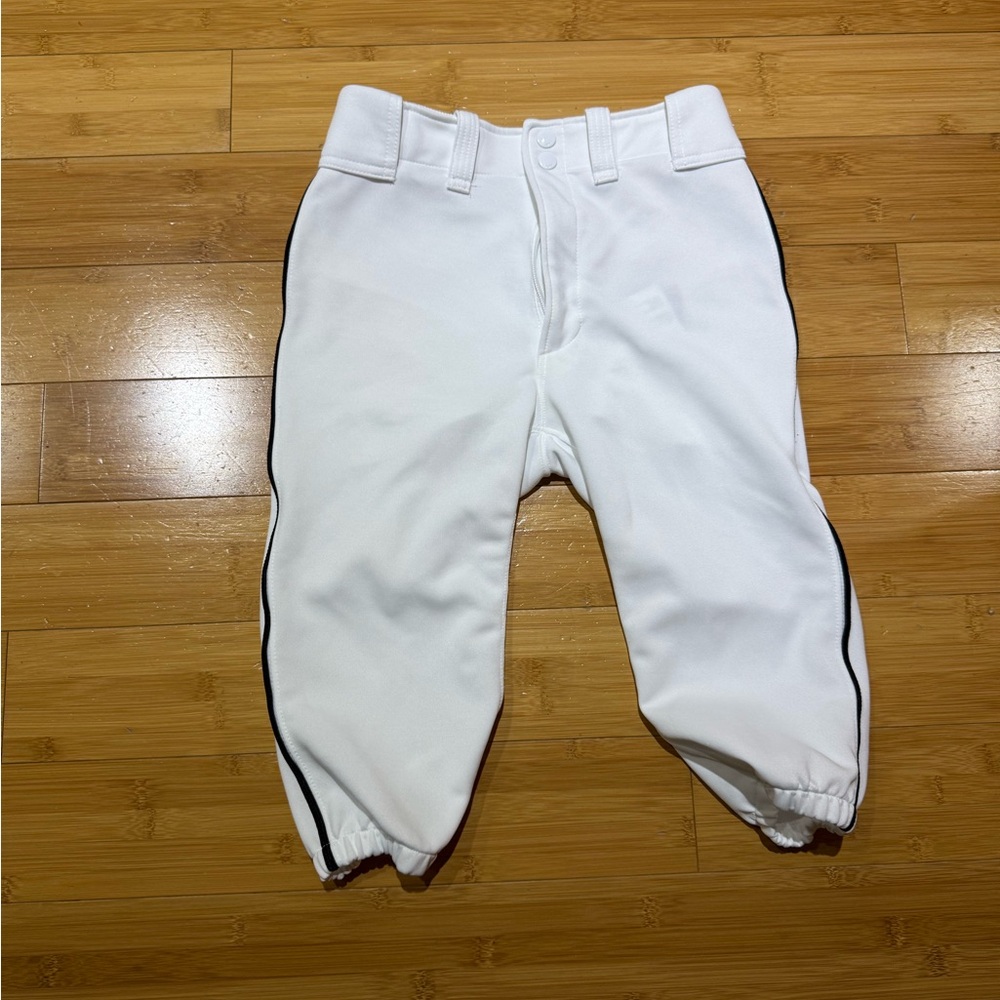 Youth Mizuno Baseball Knickers White with Black Trim
